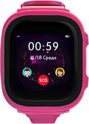 EnBe Детские часы с GPS трекером, розовые