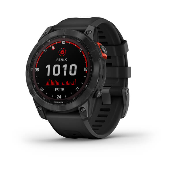 Garmin Fenix 7 Solar серый с черным ремешком