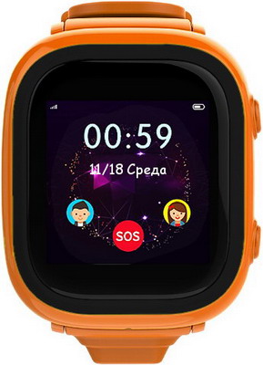 EnBe Детские часы с GPS трекером, оранжевые