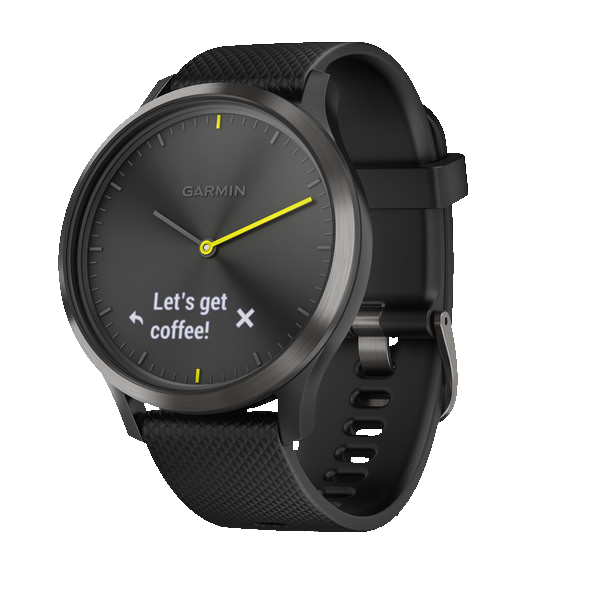 Смарт часы Garmin VivoMove HR Черный с черным ремешком