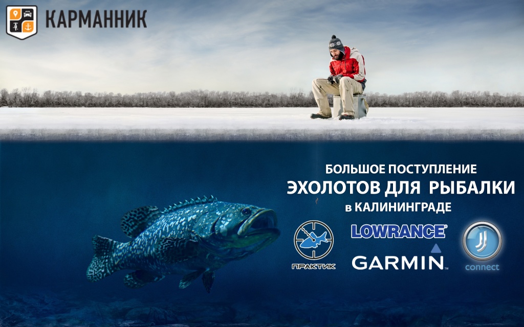 Большое поступление эхолотов для рыбалки в Калининграде