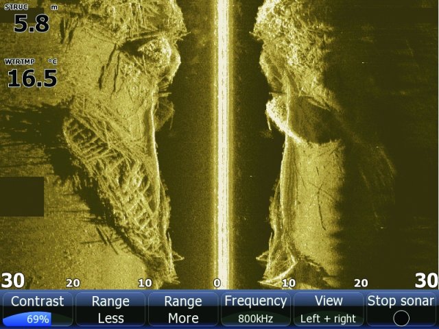  Боковые лучи StructureScan® HD левой и правой сторон